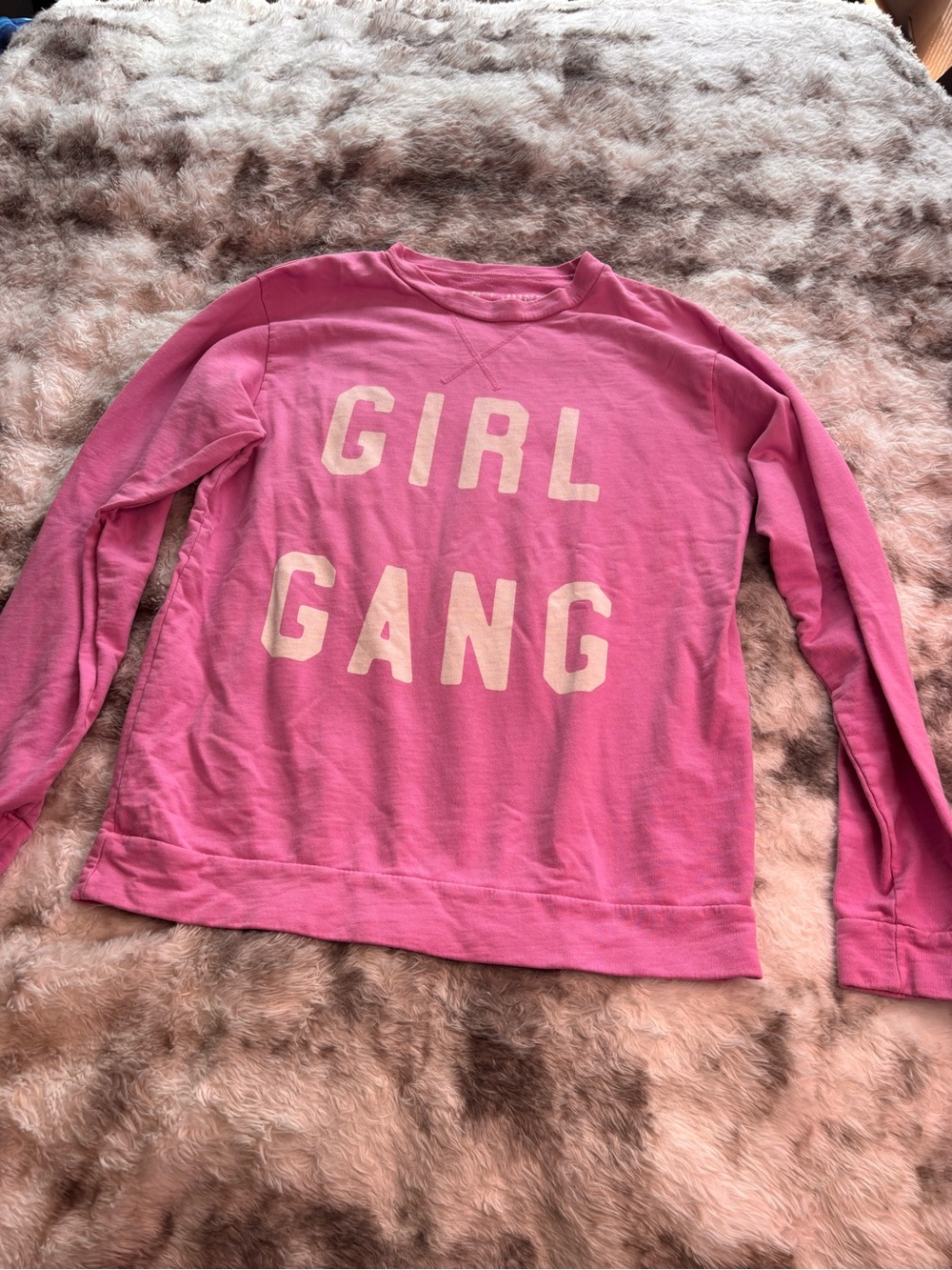 Pink 'GIRL GANG' Crewneck Sweatshirt - Casual Everyday Pullover